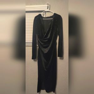 XL Black Velvet Dress